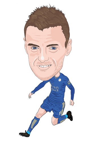 Cartoon: Vardy Leicester (medium) by Vandersart tagged leicester,cartoons,caricatures