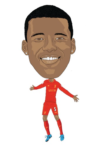 Cartoon: Wijnaldum Liverpool (medium) by Vandersart tagged liverpool,cartoons,caricatures