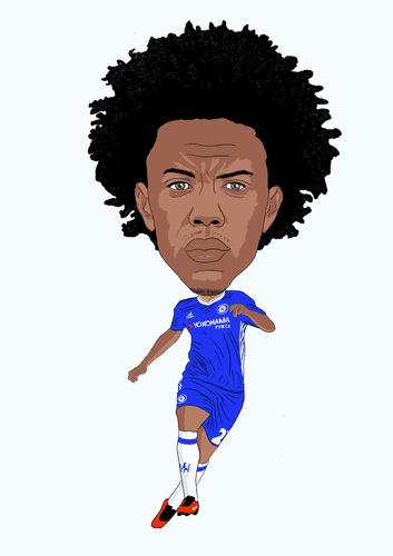 Cartoon: Willian Chelsea (medium) by Vandersart tagged chelsea,cartoons,caricatures