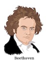 Cartoon: Beethoven (small) by Vandersart tagged beethoven,music,composer