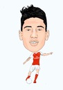 Cartoon: Bellerin Arsenal (small) by Vandersart tagged arsenal,cartoons,caricatures