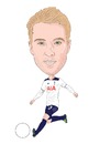 Cartoon: Eriksen Tottenham (small) by Vandersart tagged tottenham,spurs,cartoons,caricatures