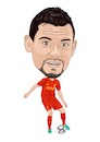 Cartoon: Lovren Liverpool (small) by Vandersart tagged liverpool,cartoons,caricatures