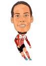 Cartoon: Van Dijk Southampton (small) by Vandersart tagged southampton,cartoons,caricatures