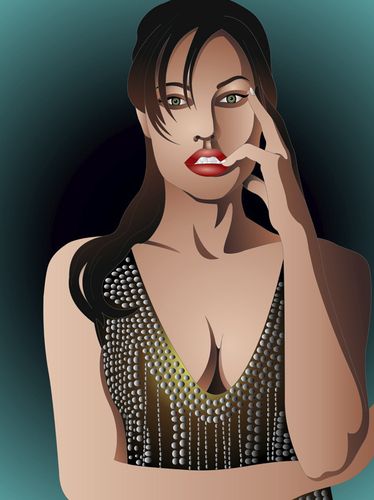 Cartoon: Angelina Jolie (medium) by Vera Gafton tagged actress,angelina,awards,celebrity,famous