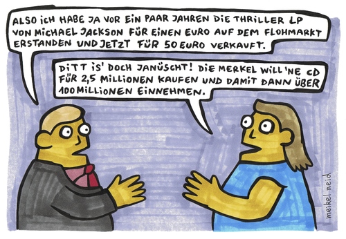 Cartoon: cd 2 (medium) by meikel neid tagged cd,daten,regierung,steuern,steuersünder,schweiz,datenschutz