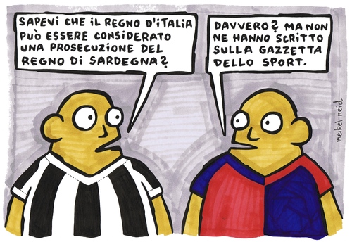 Cartoon: gazzetta (medium) by meikel neid tagged gazzetta,dello,sport,italia,sardegna,regno