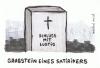 Cartoon: grabstein eines satirikers (small) by meikel neid tagged satire grabstein grab tod tot friedhof