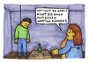 Cartoon: warten (small) by meikel neid tagged warten,essen,strick,suizid,selbstmord,abendessen,wein