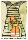 Cartoon: weichen pflastern seinen weg (small) by meikel neid tagged leiche,leichen,weichen,gleisarbeiter,pflastern,seinen,weg,gleis,arbeitskleidung,helm,weste,orange,meikel,neid