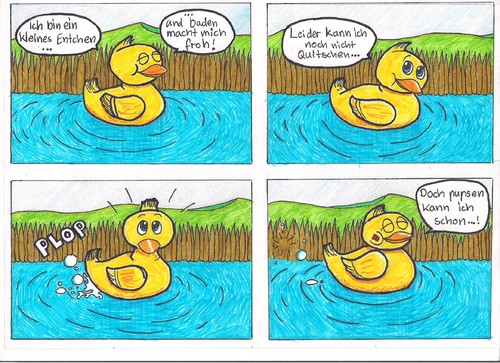 Cartoon: quitsche-Entschen (medium) by mistaorange tagged mistaorange