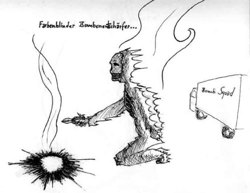 Cartoon: !? (medium) by Rudolpho tagged boom