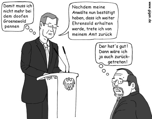 Cartoon: Sauerland neidisch auf Wulff (medium) by TDT tagged bundespräsident,christin,wulff,bürgermeister,duisburg,sauerland,geschäftsfreunde,love,parade,rücktritt,korruption,pension,ehrensold