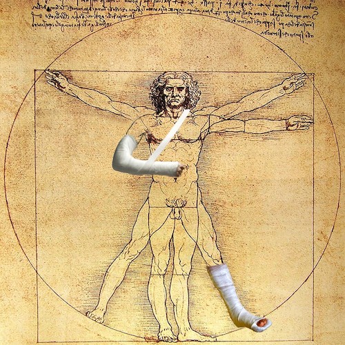 Cartoon: Accident (medium) by zu tagged accident,leonardo,vitruvian,man