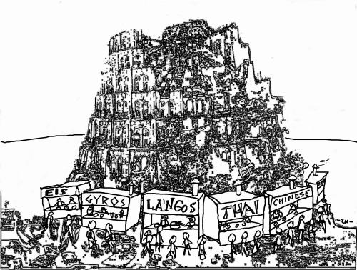 Cartoon: Babel (medium) by zu tagged babel,globalisation