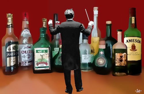 Cartoon: Choir (medium) by zu tagged choir,drink,spirit