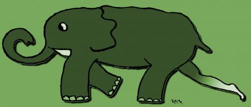 Cartoon: elephant (medium) by zu tagged elephant