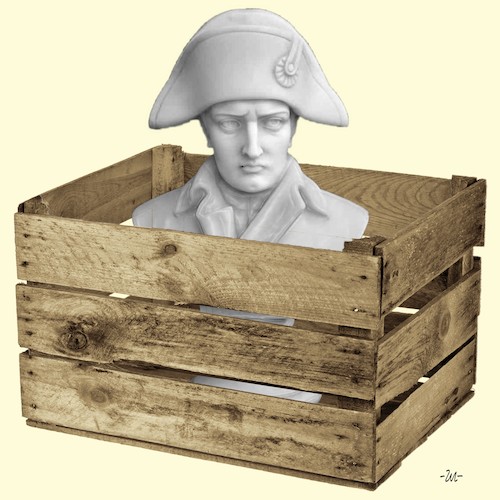 Cartoon: Fragile (medium) by zu tagged napoleon,chest,fragile