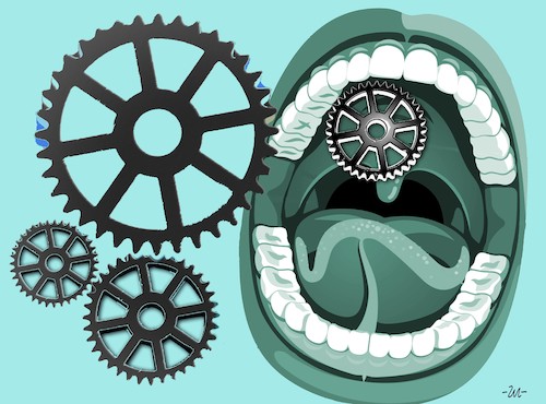 Cartoon: Gears (medium) by zu tagged gears,teeth