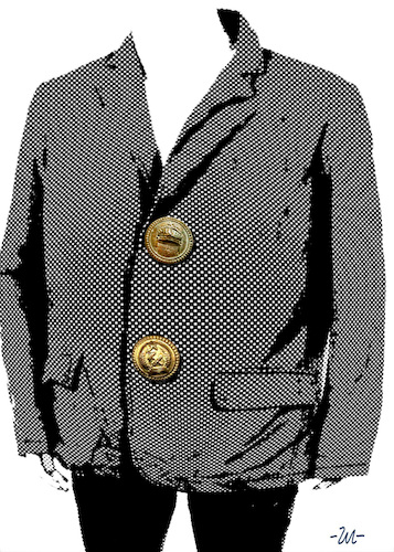 Cartoon: History (medium) by zu tagged buttons,jacket,history