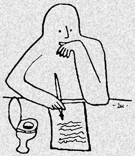 Cartoon: ink (medium) by zu tagged ink,toilet