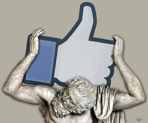 Cartoon: Like (medium) by zu tagged like,greek,statue