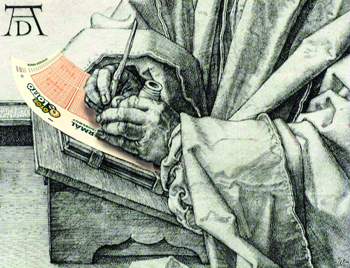 Cartoon: Lotto (medium) by zu tagged lotto,dürer,luck