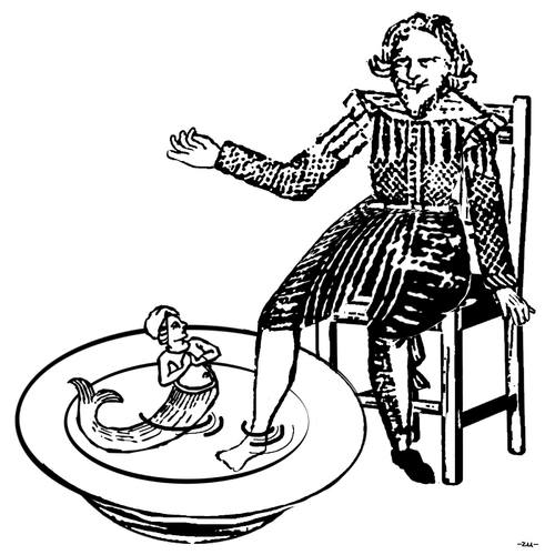 Cartoon: Marmaid (medium) by zu tagged marmaid,foot,washing