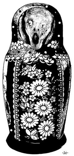 Cartoon: Matryoshka (medium) by zu tagged matrioshka,scream