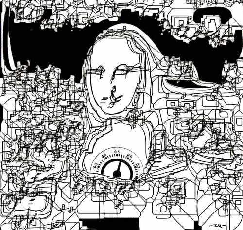 Cartoon: Mona Lisa (medium) by zu tagged mona,lisa