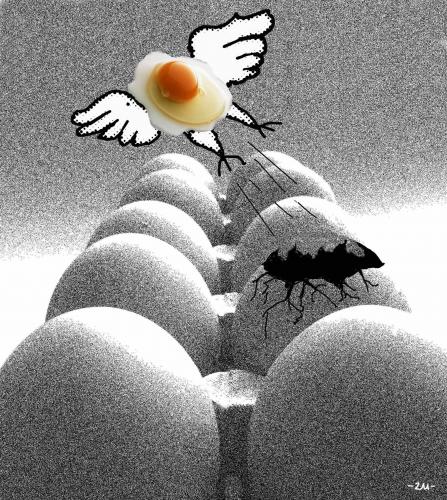 Cartoon: no title (medium) by zu tagged egg