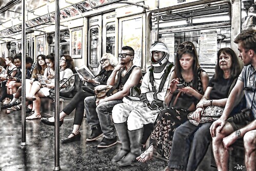 Cartoon: Passengers (medium) by zu tagged passengers,metro,astronaut
