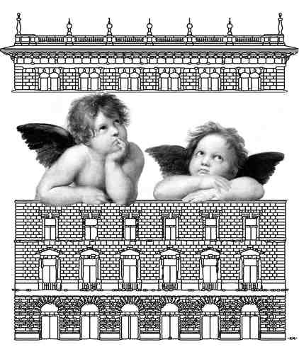 Cartoon: Raffaellos flat (medium) by zu tagged raffaello,building,putto