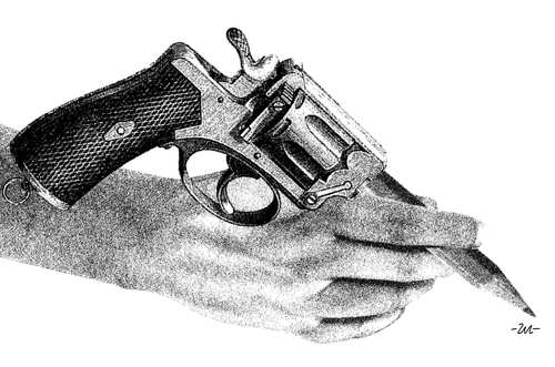 Cartoon: Six-shooter (medium) by zu tagged gun,pencil