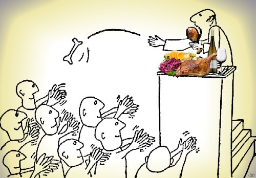 Cartoon: Speaker (medium) by zu tagged speaker,demagogy