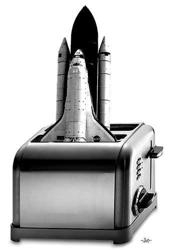 Cartoon: Start (medium) by zu tagged space,shuttle,toaster