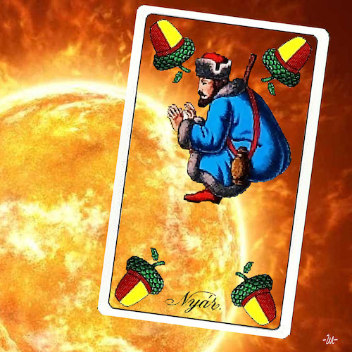 Cartoon: Summer (medium) by zu tagged card,summer,sun,ace,acorn