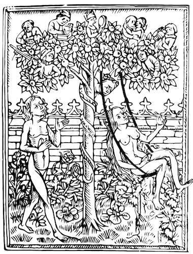 Cartoon: Swing (medium) by zu tagged swing,adam,eve,paradise