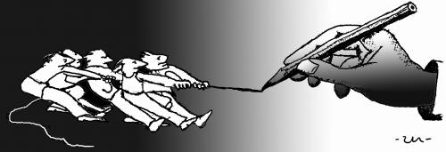 Cartoon: tug of war (medium) by zu tagged democracy