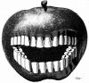 Cartoon: bite (small) by zu tagged bite,apple,mouth,denture