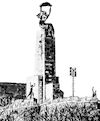 Cartoon: Budapest Statue Liberty (small) by zu tagged statue,liberty,sitting
