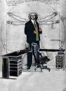 Cartoon: Business man (small) by zu tagged leonardo,vitruvian