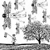 Cartoon: Dragonfly (small) by zu tagged dragonfly vitruvian lepidopterist