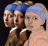 Cartoon: Earrings (small) by zu tagged earrings,vermeer