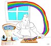 Cartoon: Rainbow (small) by zu tagged rainbow,butcher