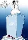 Cartoon: snowman (small) by zu tagged snowman,memorial