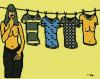 Cartoon: T-shirts (small) by zu tagged shirt,woman