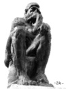 Cartoon: The Thinker (small) by zu tagged thinker,monkey,rodin