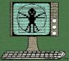 Cartoon: vitruvian (small) by zu tagged leonardo computer man