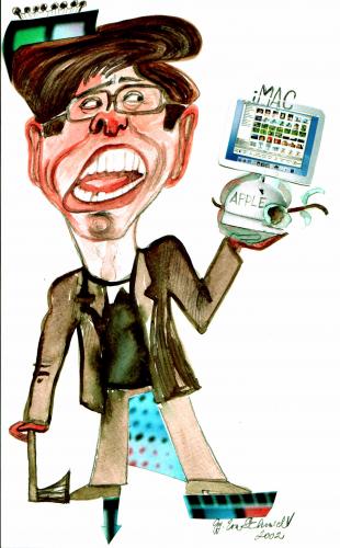 Cartoon: Bill Gates  Aple (medium) by zichy2008 tagged berühmte,personen
